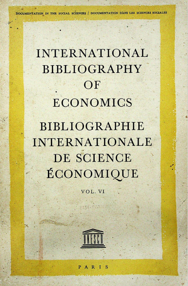 অর্থনীতির আন্তর্জাতিক গ্রন্থপঞ্জি: বিবিলিওগ্রাফি ইন্টারন্যাশনাল ডি ইকোনমিক্স